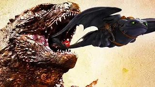 GODZILLA vs TOOTHLESS. How to train your dragon 3