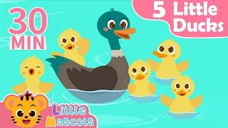 Five Little Ducks + Wheels On The Bus + More Little Mascots Nursery Rhymes & Kids Songs