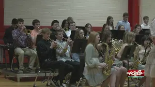 Deuel HS Band performs song for girl battling heart defect