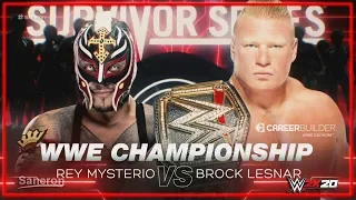 FULL MATCH - BROCK LESNAR VS REY MYSTERIO - WWE CHAMPIONSHIP MATCH : SURVIVOR SERIES 2019 (WWE2K20)