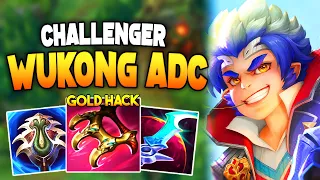 This NEW Wukong ADC Challenger Strat is really INSANELY BROKEN.. (DOUBLE GOLD HACK)