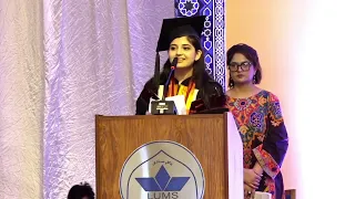 Ms Zainab Batool Speech at Convocation 2022 | Department of Chemistry and Chemical Engineering