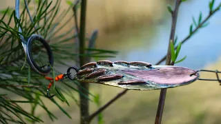 Handmade a Copper Flame spoon lure for fishing