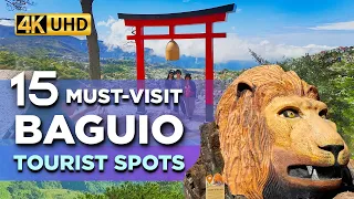 TOP 15 Must-Visit Tourist Spots in BAGUIO Philippines! UPDATED 🇵🇭【4K】