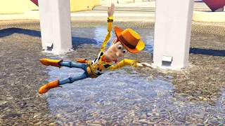 GTA 5 Water Ragdolls WOODY Jumps/Fails ep.23 (Euphoria Physics Funny | Moments)