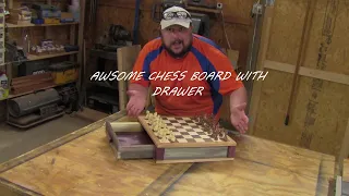 Chess board with a drawer