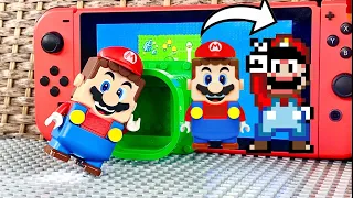 Lego Mario enters Super Mario World on Nintendo Switch to save Princess Peach! #legomario
