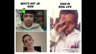 white hat jr.kids vs real life kids |viral this video