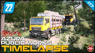 🚧 Transporting Wooden Logs & Beams With Man TGS & Scania XT HKL ⭐ FS22 Azura Public Works Timelapse