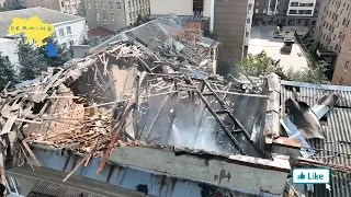 Харьков, прилёт, удар, атака русских ракет по жилым кварталам 30 августа 2022 г.