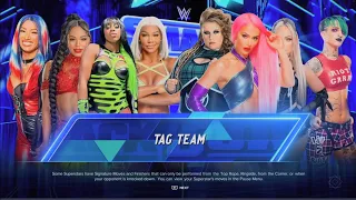 WWE 2K24 Naomi , Jade Cargill , Bianca Belair & Mercedes Mone V Eva Marie , Doudrop & Riott Squad