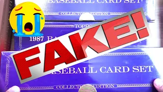 FAKE! 1987 Topps Tiffany Sealed Box Break Set! WARNING Topps Baseball Case Break