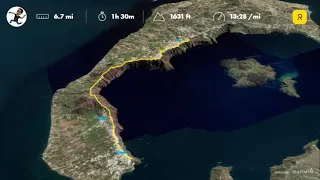 Virtual Treadmill Run | 90 Min | Trail Run | Santorini, Greece | Fira to Oia