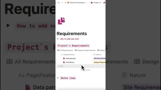 Notion Project Management Template - Requirements #notion #notionapp #template #productivity #notes