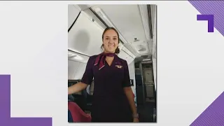Flight attendant's dad joins her on Christmas Day flights