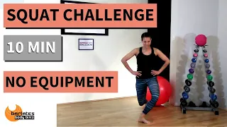 13 MIN SQUAT CHALLENGE BOOTY BURNER // NO EQUIPMENT// BARLATES Squat Challenge