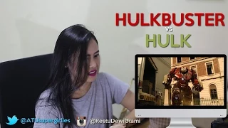 Avengers: Age of Ultron: Hulkbuster VS Hulk Clip (Reaction)  | Restu Dewi Utami