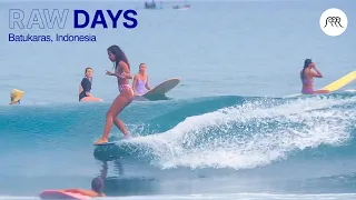 RAW DAYS | Flora Christin surfing on longboard at Batukaras, Indonesia