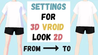 【Vroid tutorial】ONE SEETING to make 3D model look 2D |【Moe Bun】#vroid #vtuber #3d
