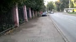 ДТП. Сбит пешеход (женщина). г. Самара 16.09.2012 г. 7ч 20 мин