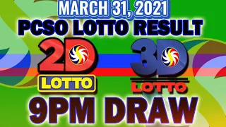 9PM Swertres & Ez2 Lotto Result Today (Wednesday)  March 31, 2021