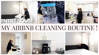 AIRBNB CLEANING ROUTINE | CLEAN WITH ME | CLEANING MOTIVATION | AIRBNB CLEANING TIPS | SPEED CLEAN