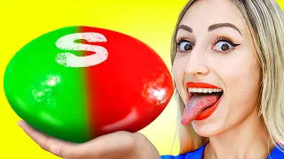 RED VS GREEN FOOD CHALLENGE | CRAZY CANDY CHALLENGES AND FUNNY SITUATIONS