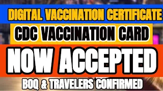 🔴TRAVEL UPDATE: FINALLY! BUREAU OF QUARANTINE CONFIRMED|CDC & DIGITAL VACCINATION CARD NOW ACCEPTED