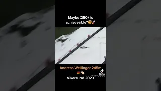 Andreas Wellinger 245 meters in vikersund 2023