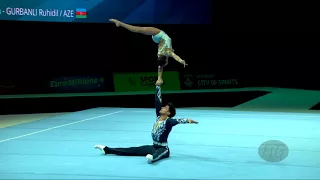 Azerbaijan 1 (AZE) - 2018 Acrobatic Worlds, Antwerpen (BEL) - Balance  Mixed Pair