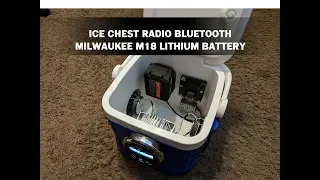 Build a loud light weight small Ice Chest Bluetooth Milwaukee Radio M18 Lithium Battery