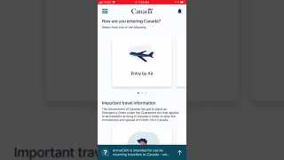 Correct Option For Travel Authorization To Canada Visitors on ArriveCan App ( Not For Compassionate)