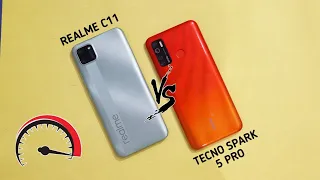 Tecno Spark 5 Pro Vs Realme C11 Speed Test & Comparison!