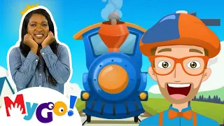 Choo Choo Train Song! | Blippi | Sing and Sign | Fun ASL Songs for Kids