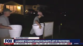 Gabby Petito: Brian Laundrie’s parents remove laundry baskets left by protesters | LiveNOW from FOX
