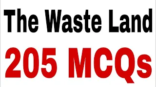 The Waste Land MCQs l MCQs on The Waste Land l The Waste Land Quiz l English Lectureship