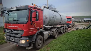 Trailer! Biogasgülle rühren & ausbringen! Xerion Saddle Trac SGT Gülleauflieger WAGNER Agrar Service