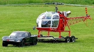 HUGE RC VARIO LAMA SA-315B SCALE MODEL TURBINE HELICOPTER FLIGHT DEMO / Pöting Turbinemeeting 2016