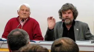 WALTER BONATTI e REINHOLD MESSNER il 16 maggio 2010 alla Fiera del Libro diTorino