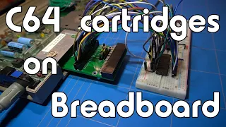 C64 cartridges on breadboard