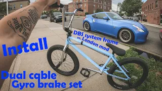 How to install dual cable Gyro brake system. DBS / London mod / Gyro Fék felszerelés- Bmx ep.1