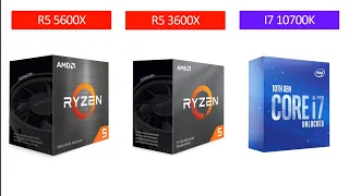 R5 5600X vs R5 3600X vs i7 10700K - RTX 3080 - Gaming Comparisons