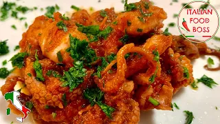 Baby Octopus tomato sauce - BEST RECIPE - Italian "guazzetto" (original)