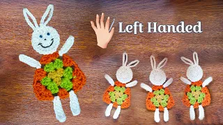 Left handed crochet   how to do a bunny   Easter crochet project