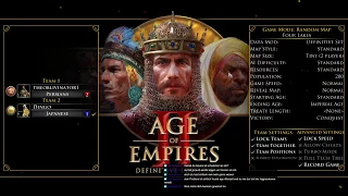 Age of Empires 2 DE - 1v1 Ranked Japanese vs. Persians on Four Lakes