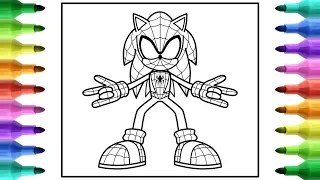 Coloring SONIC SPIDER-MAN  ( Sonic the Hedgehog )