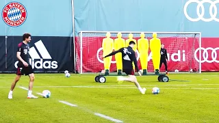 Dreamgoals at freekick practice with Lewandowski, Sané, Müller & Co. | FC Bayern Training