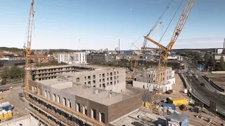 Liebherr – Seven Crawler Cranes in Danish Harbor City