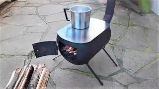 Homemade portable wood stove