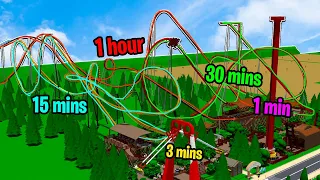 Building in Theme Park Tycoon 2 but each ride is a different TIME LIMIT